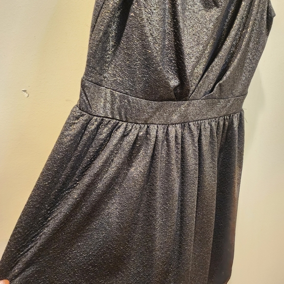 One Clothing Los Angeles Women'd Elegant Metallic  Sleeveless Party Dress L - Picture 6 of 9